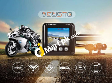 Vsysto 2 Screen Hd 1080P Motorcycle Dash Cam Full Body Waterproof Front & Rear Camera Wdr Sony Mx307